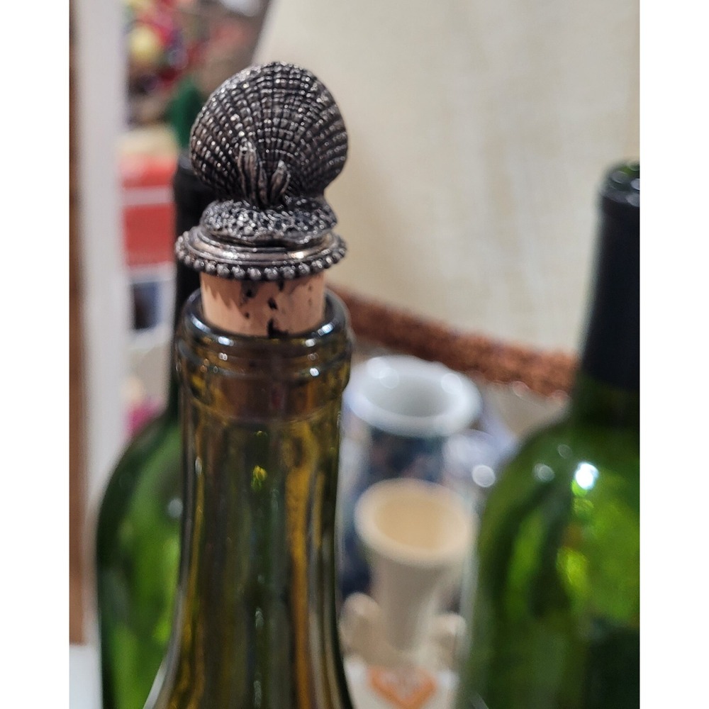 New Pewter Shell Bottle Stopper